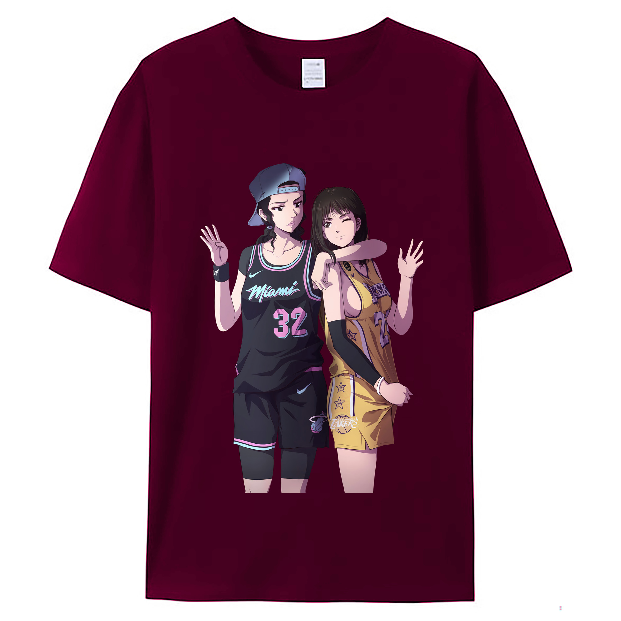 （画像用） SLAM DUNK／スラムダンク レディースカジュアルプリントTシャツ（綿100％）